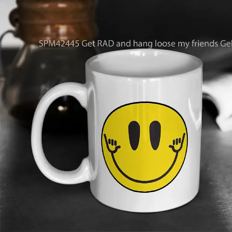 SPM42445 Get RAD and hang loose my friends Gelas Keramik Supermug