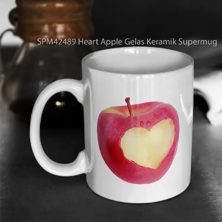 SPM42489 Heart Apple Gelas Keramik Supermug