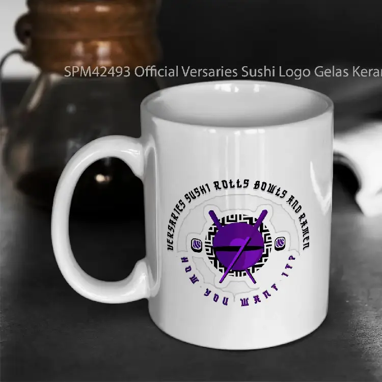 SPM42493 Official Versaries Sushi Logo Gelas Keramik Supermug