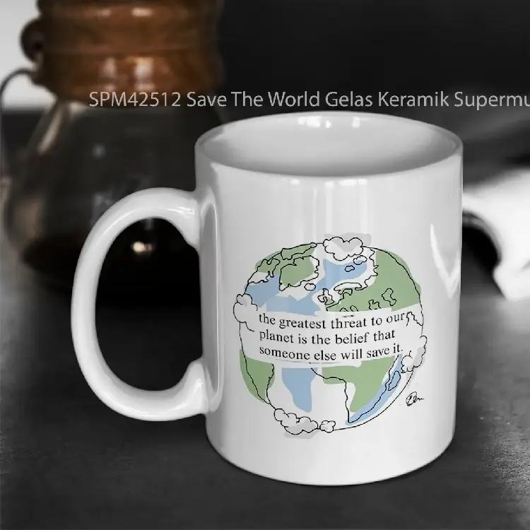 SPM42512 Save The World Gelas Keramik Supermug