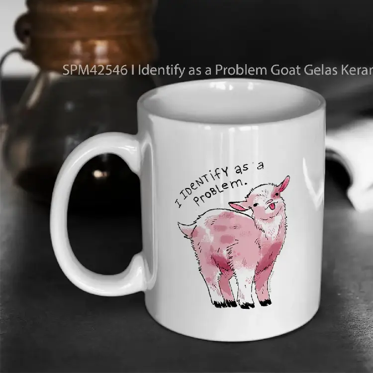 SPM42546 I Identify as a Problem Goat Gelas Keramik Supermug