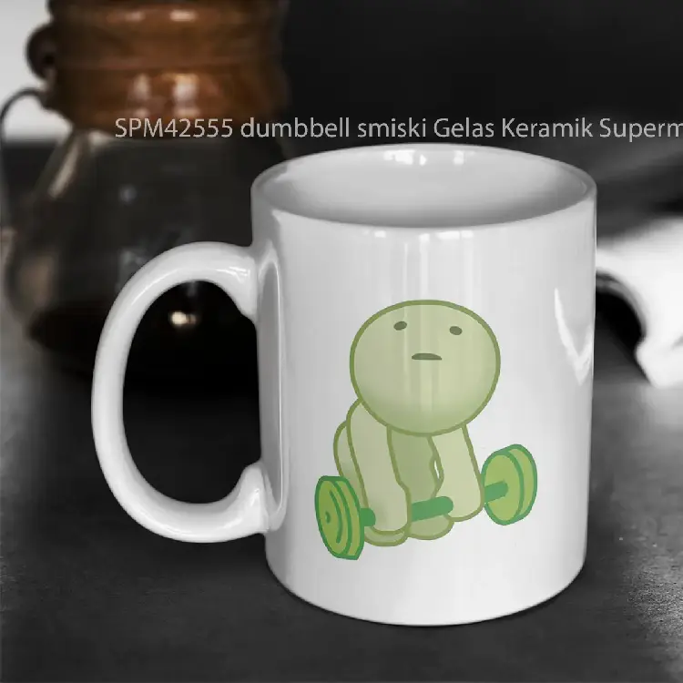SPM42555 dumbbell smiski Gelas Keramik Supermug