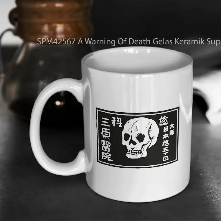 SPM42567 A Warning Of Death Gelas Keramik Supermug