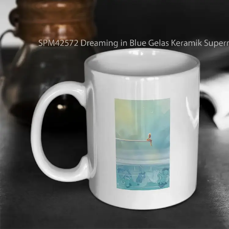 SPM42572 Dreaming in Blue Gelas Keramik Supermug