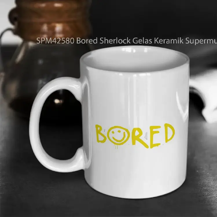 SPM42580 Bored Sherlock Gelas Keramik Supermug
