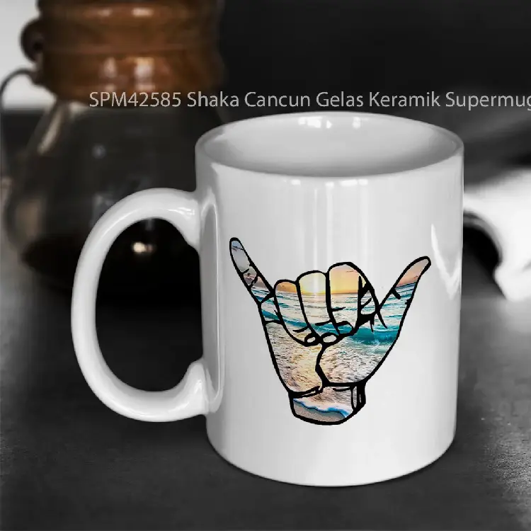 SPM42585 Shaka Cancun Gelas Keramik Supermug
