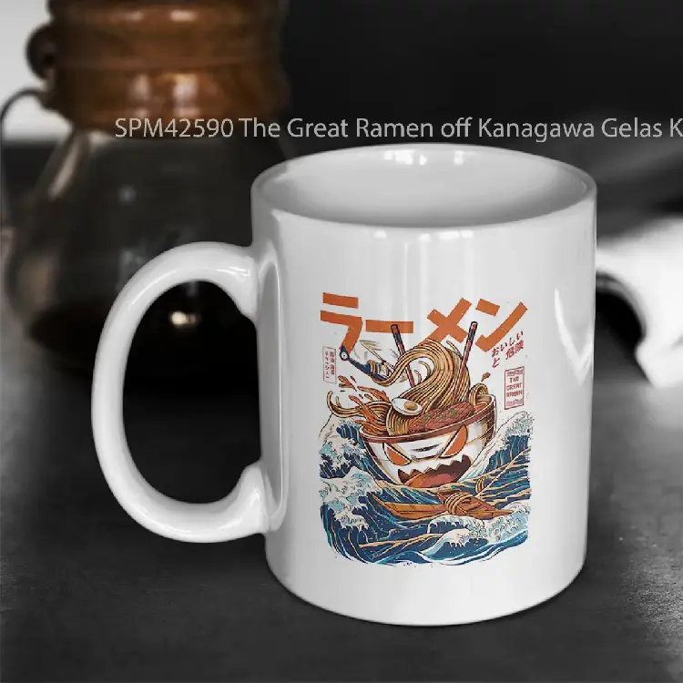 SPM42590 The Great Ramen off Kanagawa Gelas Keramik Supermug