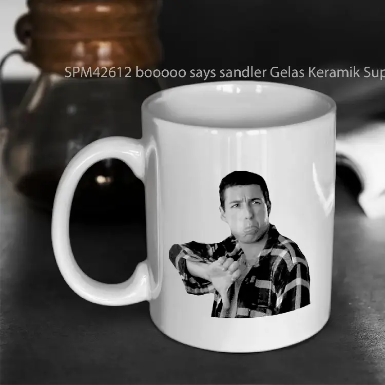 SPM42612 booooo says sandler Gelas Keramik Supermug