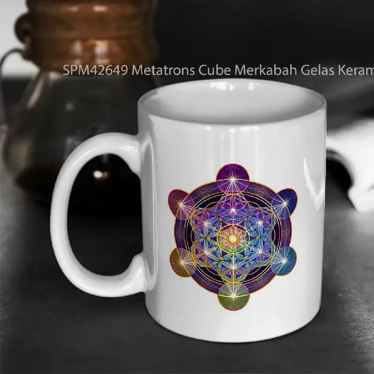 SPM42649 Metatrons Cube Merkabah Gelas Keramik Supermug