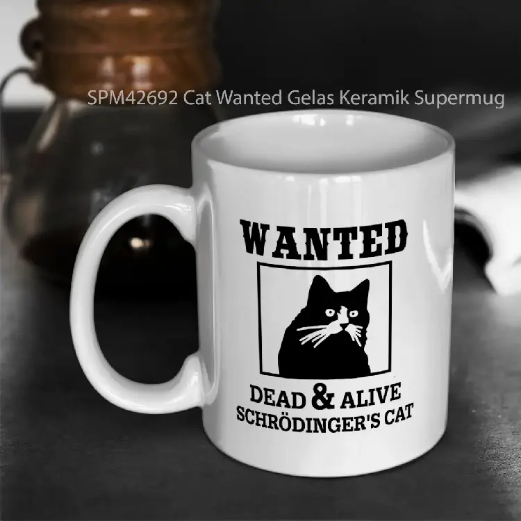 SPM42692 Cat Wanted Gelas Keramik Supermug