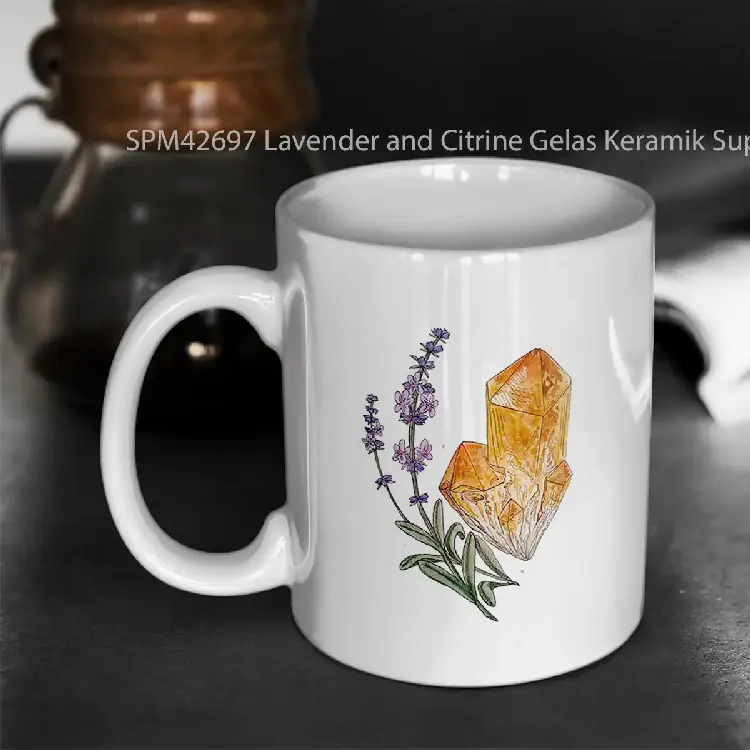 SPM42697 Lavender and Citrine Gelas Keramik Supermug