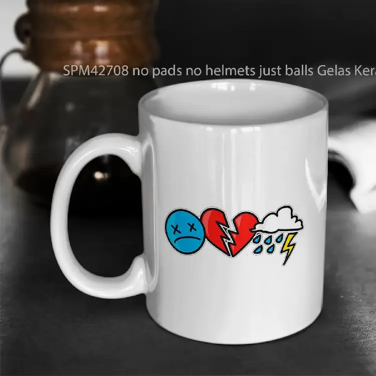 SPM42708 no pads no helmets just balls Gelas Keramik Supermug