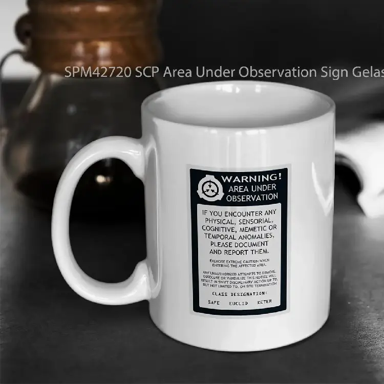 SPM42720 SCP Area Under Observation Sign Gelas Keramik Supermug
