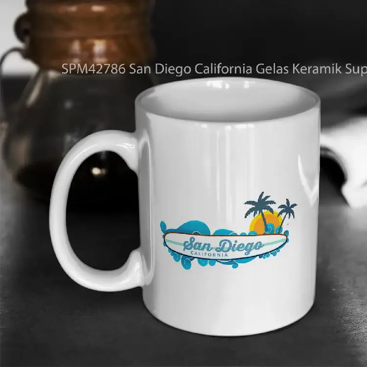 SPM42786 San Diego California Gelas Keramik Supermug