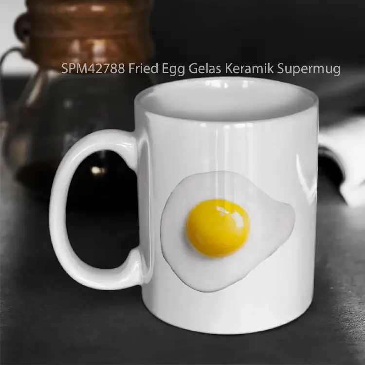SPM42788 Fried Egg Gelas Keramik Supermug