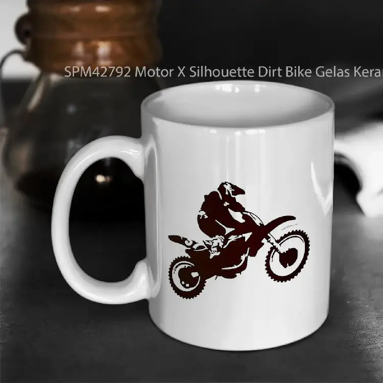 SPM42792 Motor X Silhouette Dirt Bike Gelas Keramik Supermug