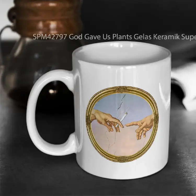 SPM42797 God Gave Us Plants Gelas Keramik Supermug