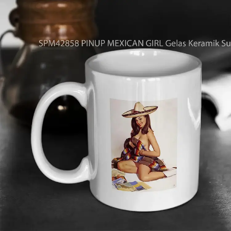 SPM42858 PINUP MEXICAN GIRL Gelas Keramik Supermug