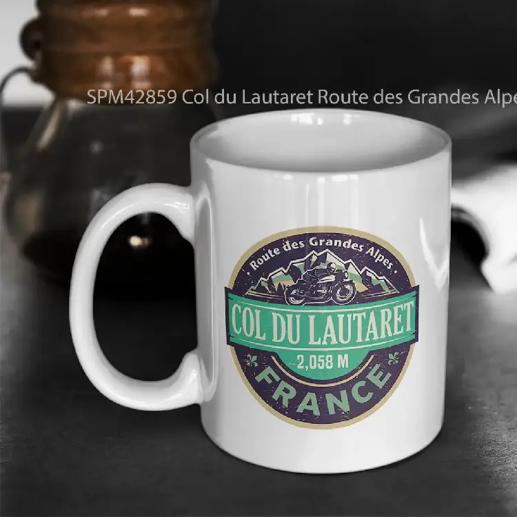 SPM42859 Col du Lautaret Route des Grandes Alpes Gelas Keramik Supermug