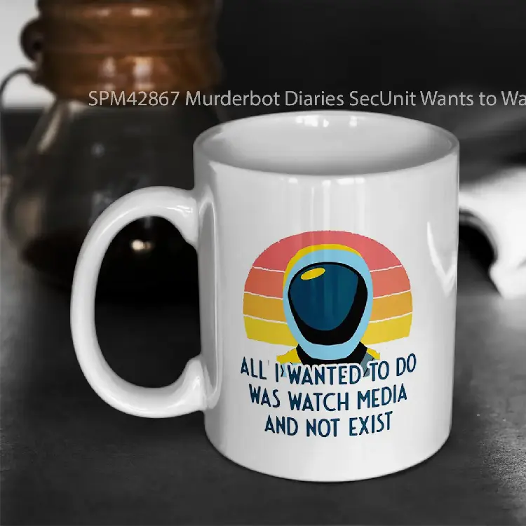SPM42867 Murderbot Diaries SecUnit Wants to Watch Media and Not Exist Gelas Keramik Supermug
