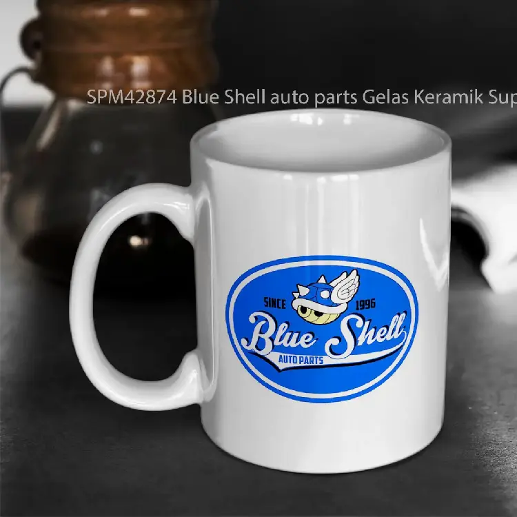 SPM42874 Blue Shell auto parts Gelas Keramik Supermug