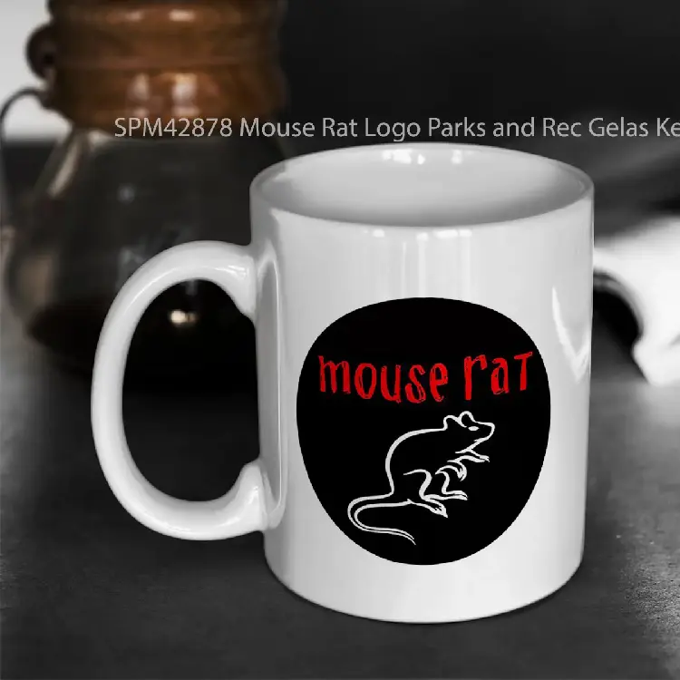 SPM42878 Mouse Rat Logo Parks and Rec Gelas Keramik Supermug
