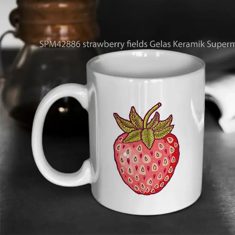 SPM42886 strawberry fields Gelas Keramik Supermug