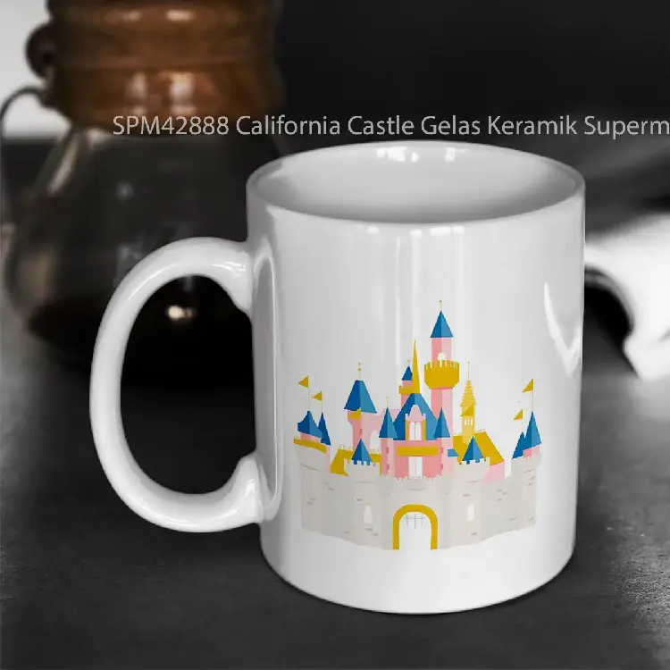 SPM42888 California Castle Gelas Keramik Supermug