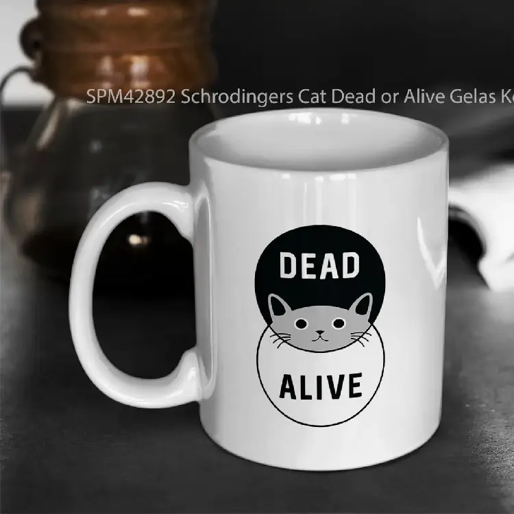 SPM42892 Schrodingers Cat Dead or Alive Gelas Keramik Supermug