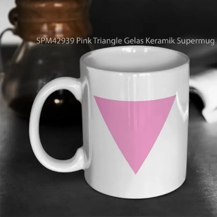 SPM42939 Pink Triangle Gelas Keramik Supermug