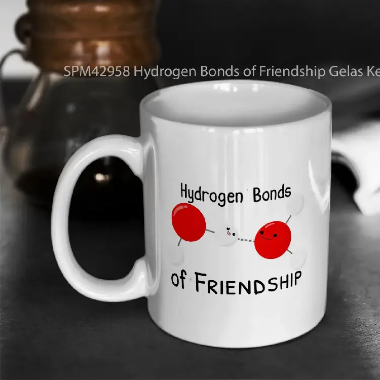SPM42958 Hydrogen Bonds of Friendship Gelas Keramik Supermug
