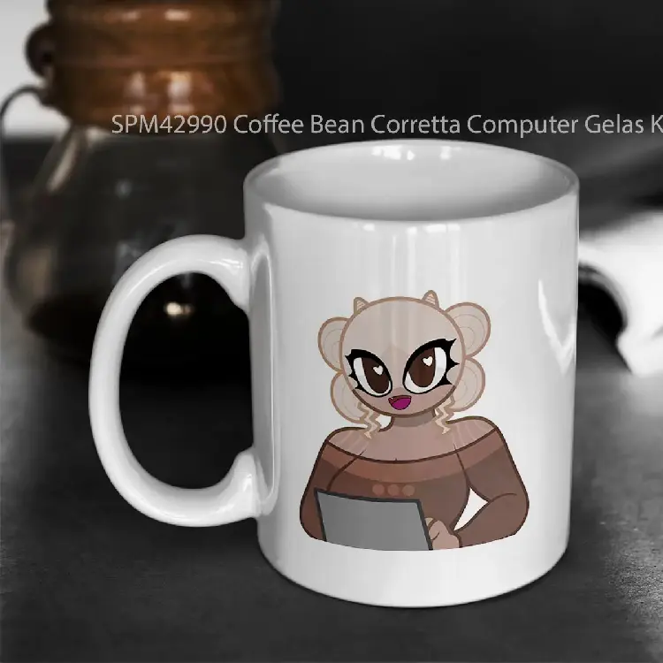 SPM42990 Coffee Bean Corretta Computer Gelas Keramik Supermug