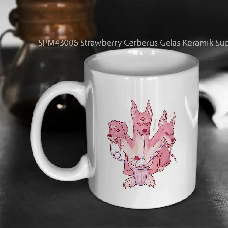 SPM43006 Strawberry Cerberus Gelas Keramik Supermug