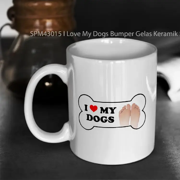 SPM43015 I Love My Dogs Bumper Gelas Keramik Supermug