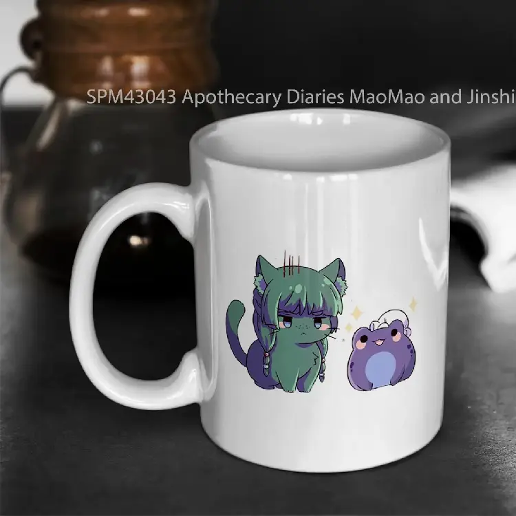SPM43043 Apothecary Diaries MaoMao and Jinshi as Cat and Frog Gelas Keramik Supermug
