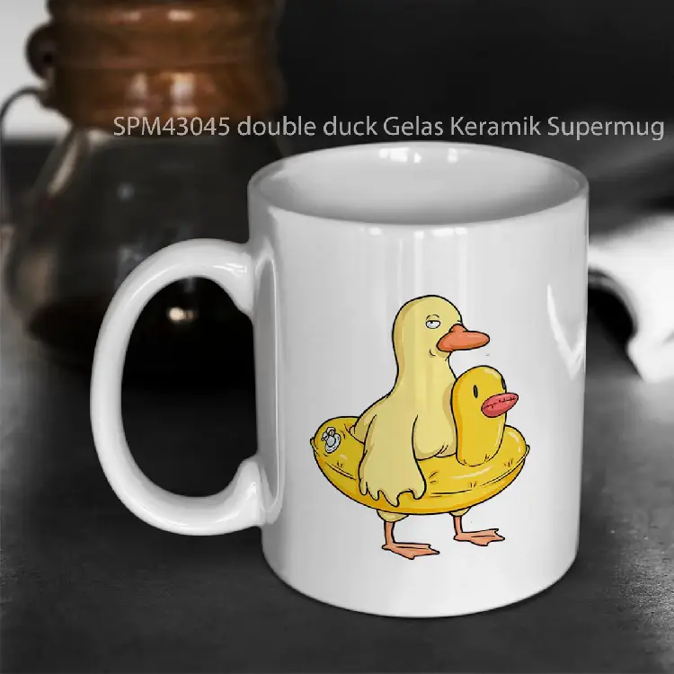 SPM43045 double duck Gelas Keramik Supermug