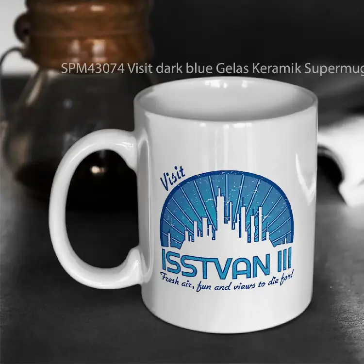 SPM43074 Visit dark blue Gelas Keramik Supermug