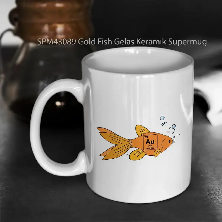 SPM43089 Gold Fish Gelas Keramik Supermug