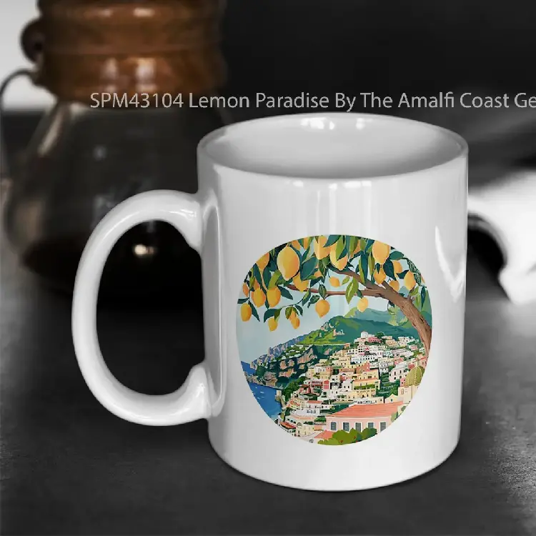 SPM43104 Lemon Paradise By The Amalfi Coast Gelas Keramik Supermug
