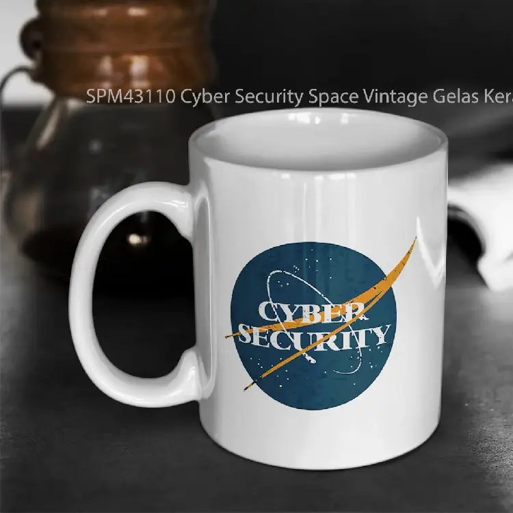 SPM43110 Cyber Security Space Vintage Gelas Keramik Supermug