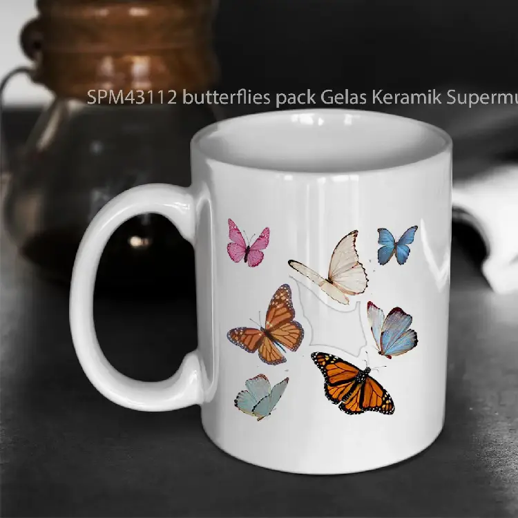 SPM43112 butterflies pack Gelas Keramik Supermug