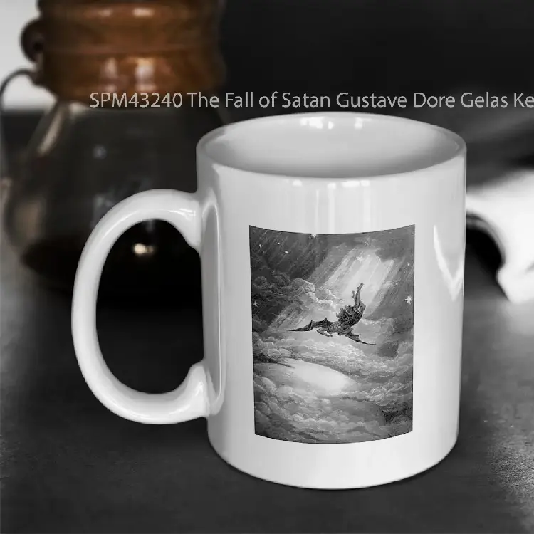SPM43240 The Fall of Satan Gustave Dore Gelas Keramik Supermug