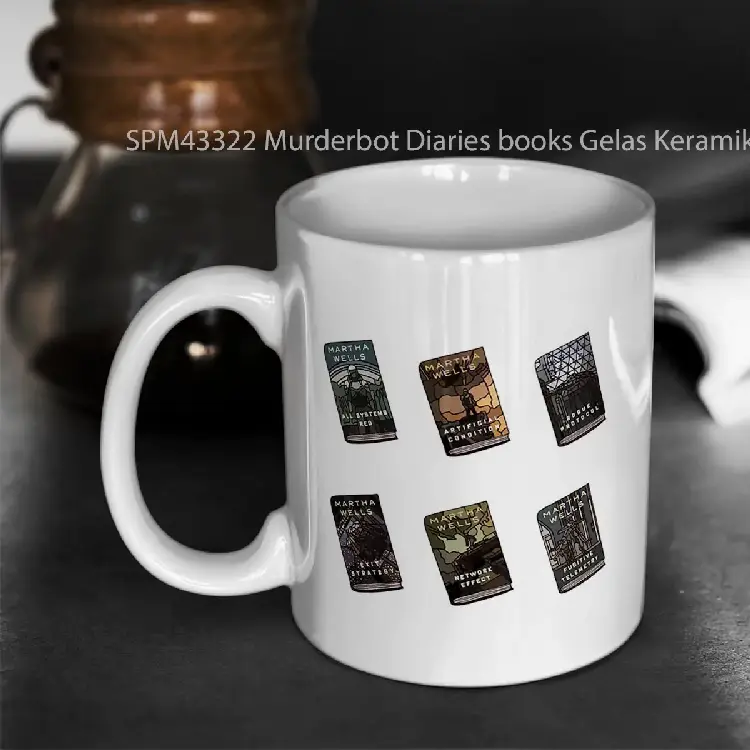 SPM43322 Murderbot Diaries books Gelas Keramik Supermug