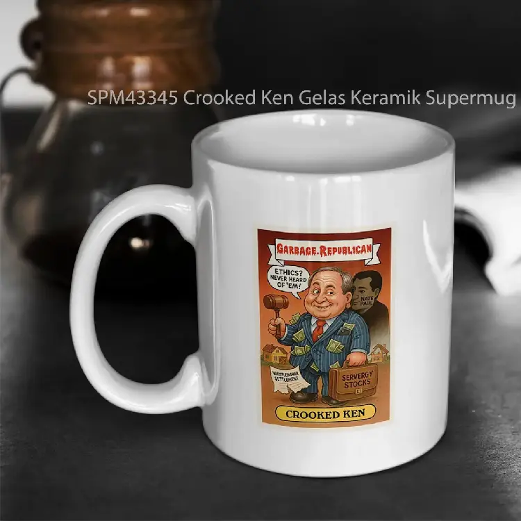 SPM43345 Crooked Ken Gelas Keramik Supermug