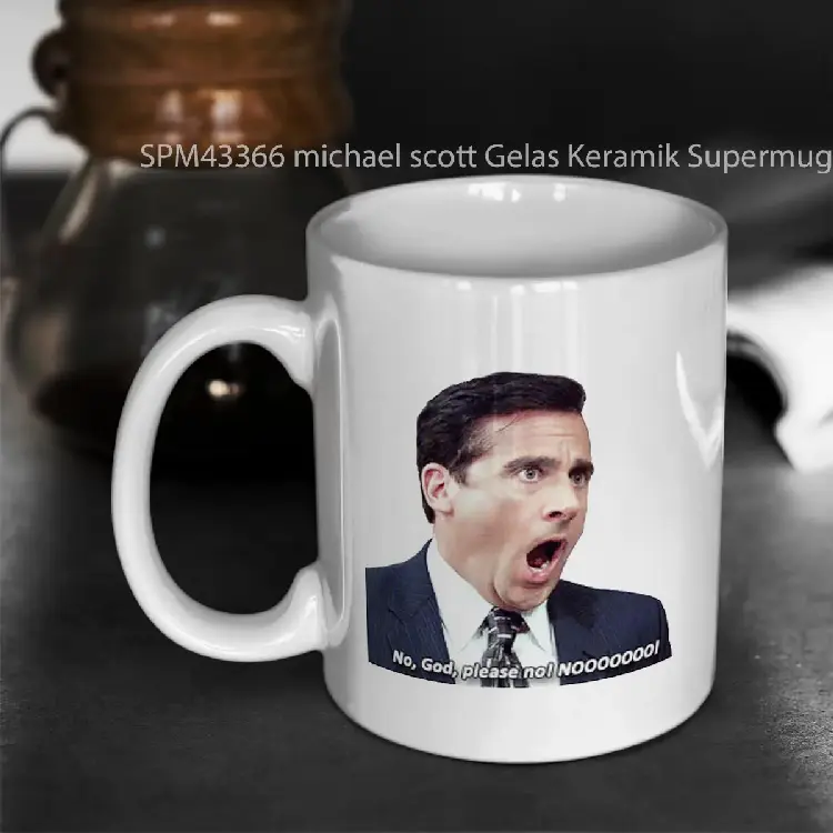 SPM43366 michael scott Gelas Keramik Supermug