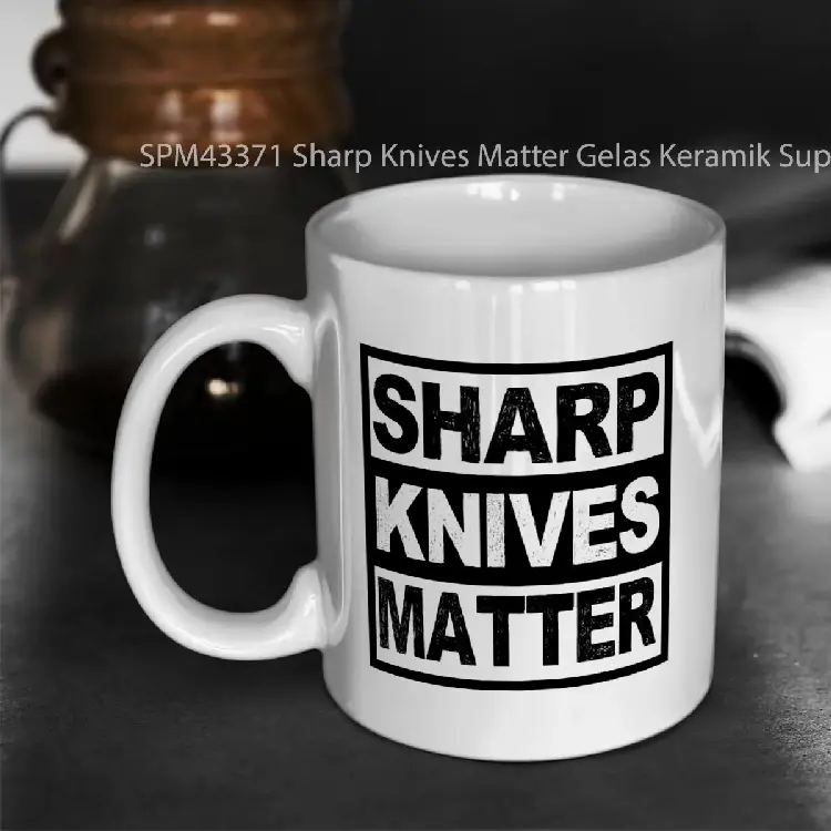 SPM43371 Sharp Knives Matter Gelas Keramik Supermug
