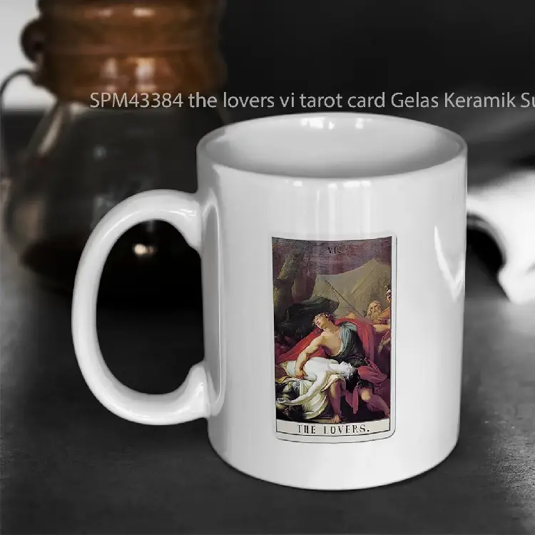 SPM43384 the lovers vi tarot card Gelas Keramik Supermug