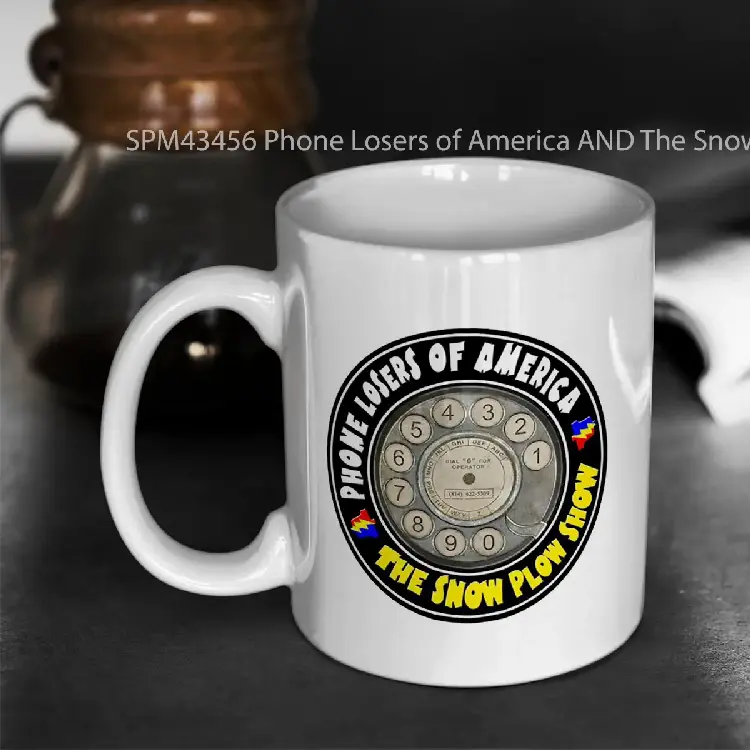SPM43456 Phone Losers of America AND The Snow Plow Show Gelas Keramik Supermug
