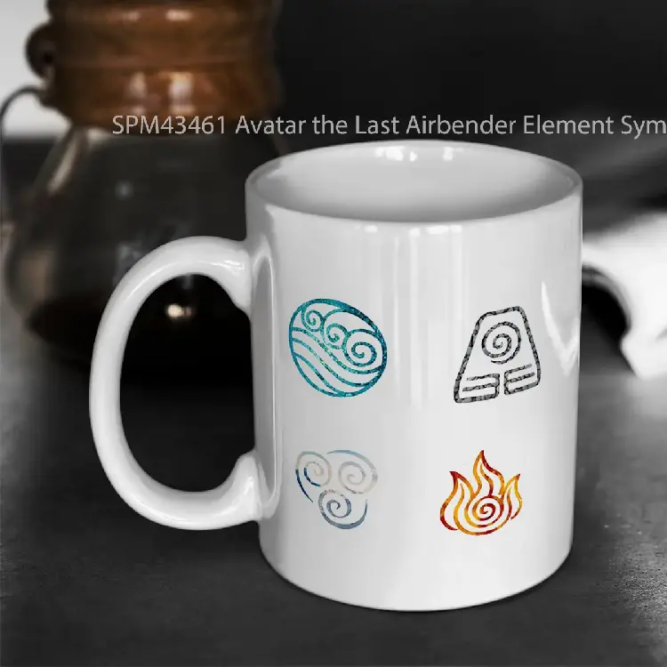 SPM43461 Avatar the Last Airbender Element Symbols Gelas Keramik Supermug