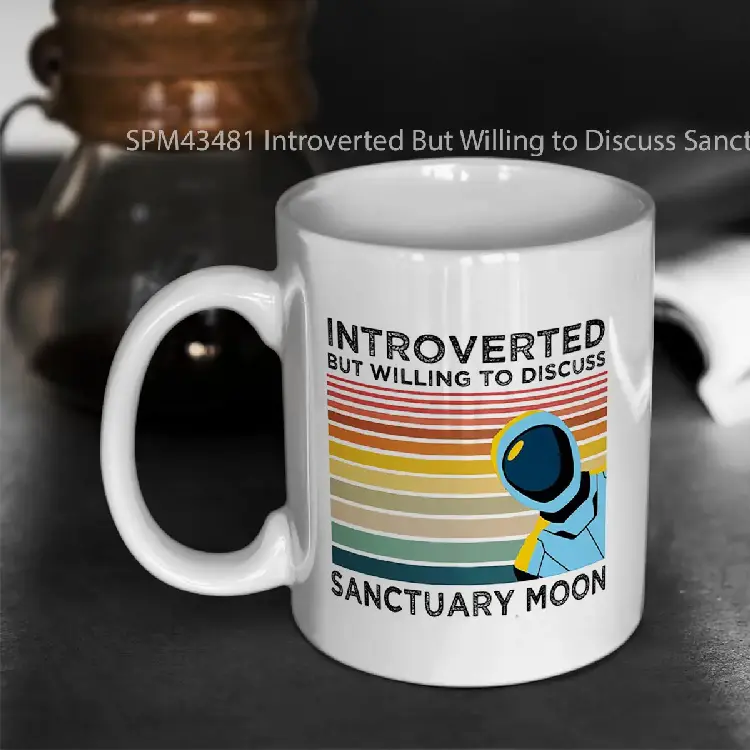 SPM43481 Introverted But Willing to Discuss Sanctuary Moon Gelas Keramik Supermug
